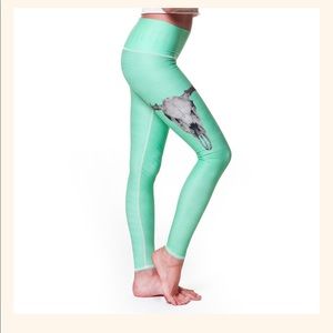 TEEKI - Deer Medicine, Teal. Yoga Pants